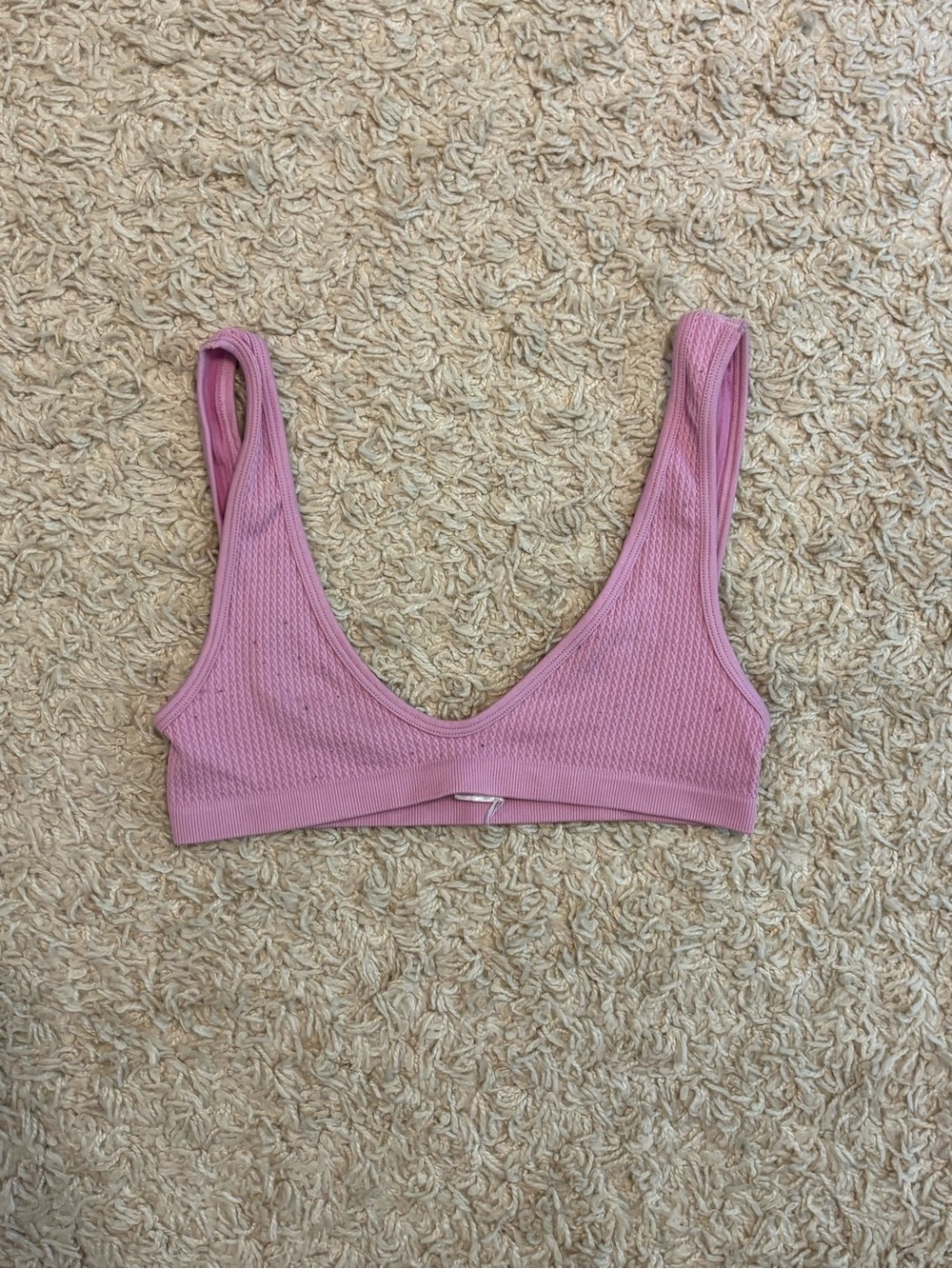 Zara Pink Ribbed Bralette